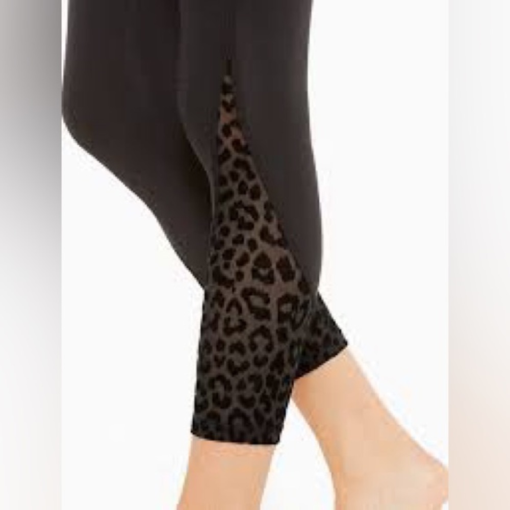 🔥🔥kate spade new york – leopard mesh leggings- BLACK / M